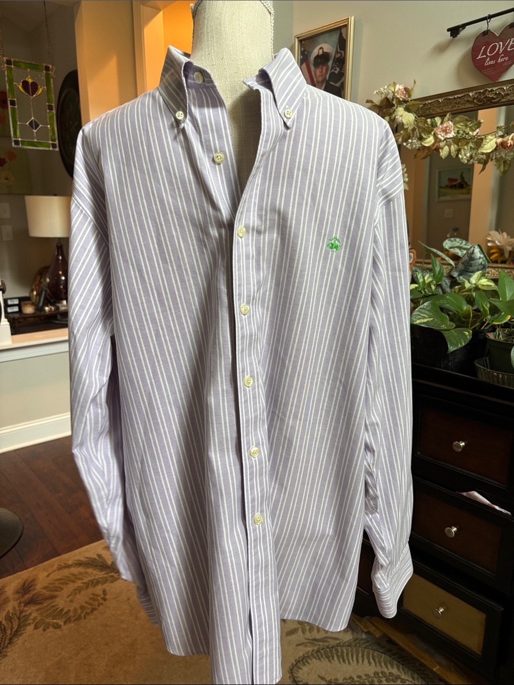 Brooks Brothers button down shirt lavender size L